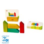 بازی فکری ببین و بچین مدل بیس (چیدن قطعات چوبی طبق الگوی کارت)