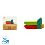 بازی فکری ببین و بچین مدل بیس (چیدن قطعات چوبی طبق الگوی کارت)