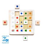 جورچین چوبی آموزش مفاهیم شکل ها و رنگ ها به کودکان مدل بیس