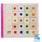 جورچین چوبی آموزش مفاهیم شکل ها و رنگ ها به کودکان مدل بیس