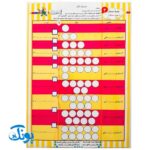 تخته کار لوح حساب ۳ ریاضی سوم دبستان دو رو لمینت مدل تاک وایت بردی