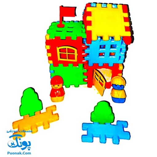 خانه بلوکی جعبه ای هاچینو به همراه آدمک لگویی ۴۲ قطعه