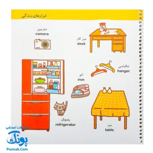 کتاب فرهنگ مصور خردسالان مجموعه ۴ جلدی انگلیسی فارسی (وسایل نقلیه، مکان های عمومی، انسان و طبیعت، ابزارهای زندگی)