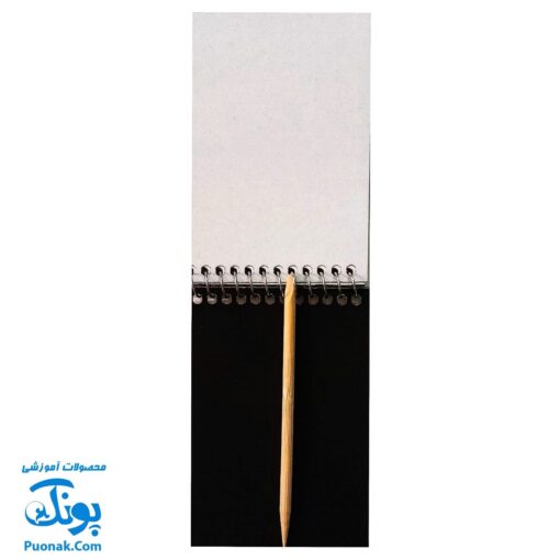 دفترچه نقاشی جادویی رنگین کمانی زغالی مدل وحدت (۸ برگ به همراه مداد چوبی ۱۲*۸)