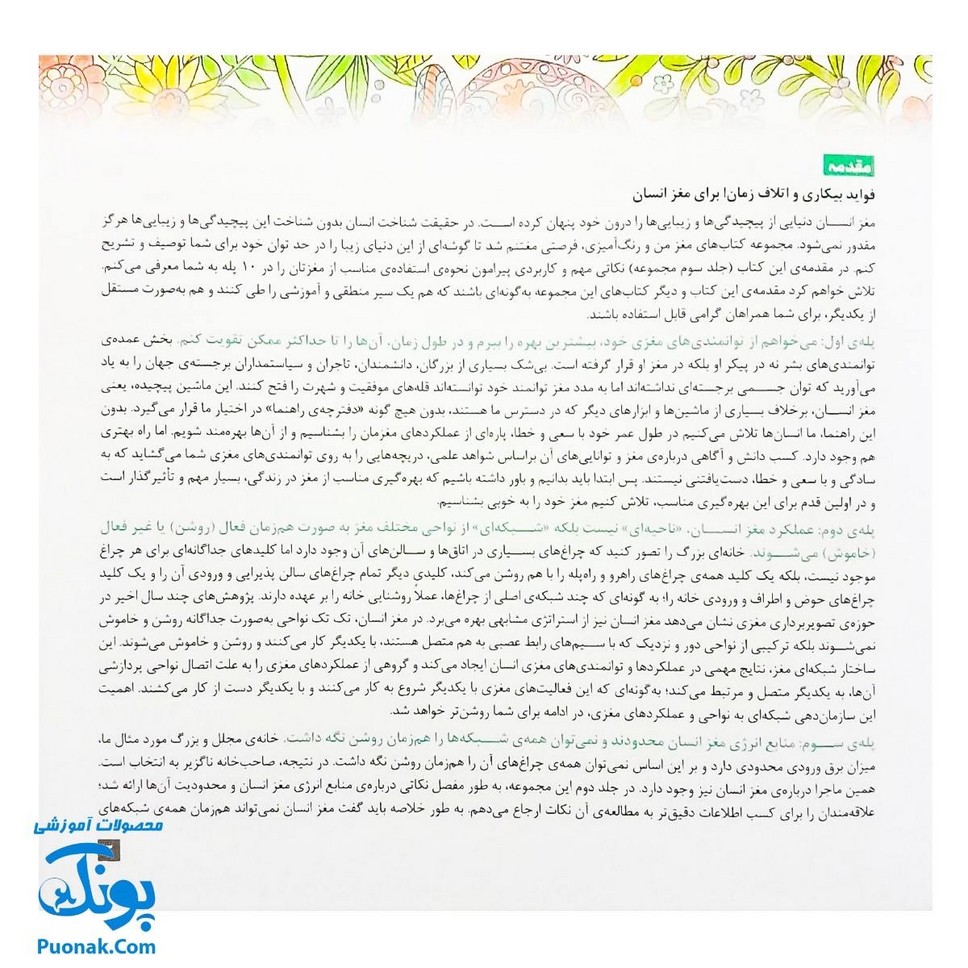 کتاب مغز من و رنگ آمیزی تقویت خلاقیت در کارگاه طبیعت