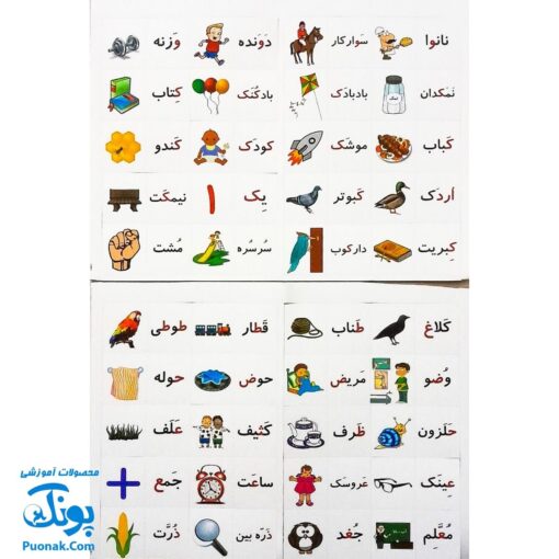 الفبای آهنربایی ببین و پیدا کن (آموزش حروف الفبا و کلمه سازی)