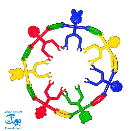 بازی فکری آدمک های جورواجور (چیدن و تعادل آدمک ها ۳۰ قطعه)