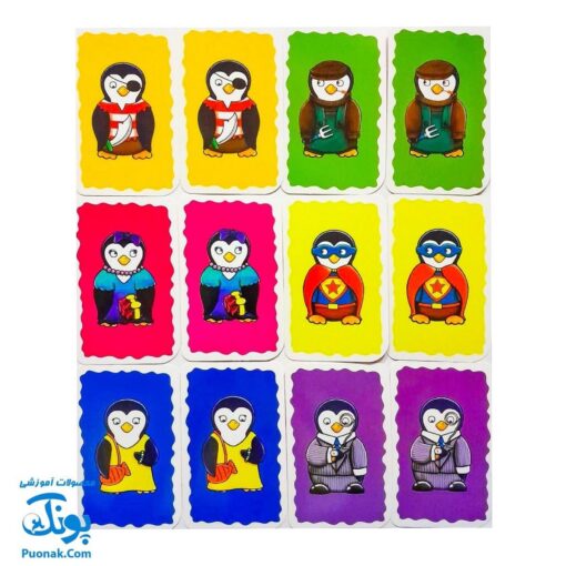 کارت بازی حافظه خانواده ی پنگوئن ها نردبان