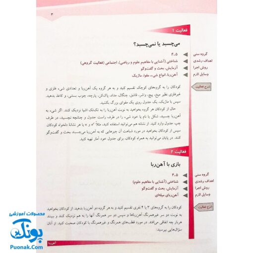 کتاب طرح های کار مربی جلد ۴ (برای کار با کودکان ۳ تا ۵ سال)