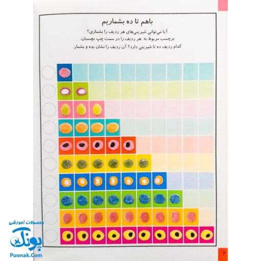 کتاب بازی سرگرمی با برچسب آموزش اعداد با بیش از ۸۰ برچسب