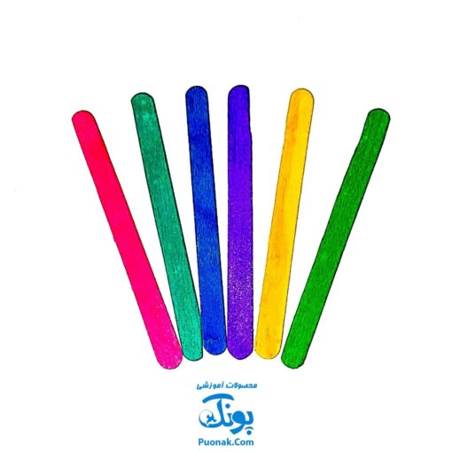 چوب بستنی آبسلانگ رنگی