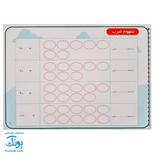 کتاب وایت بردی ریاضی سوم دبستان آوای بامداد | Math Work Book