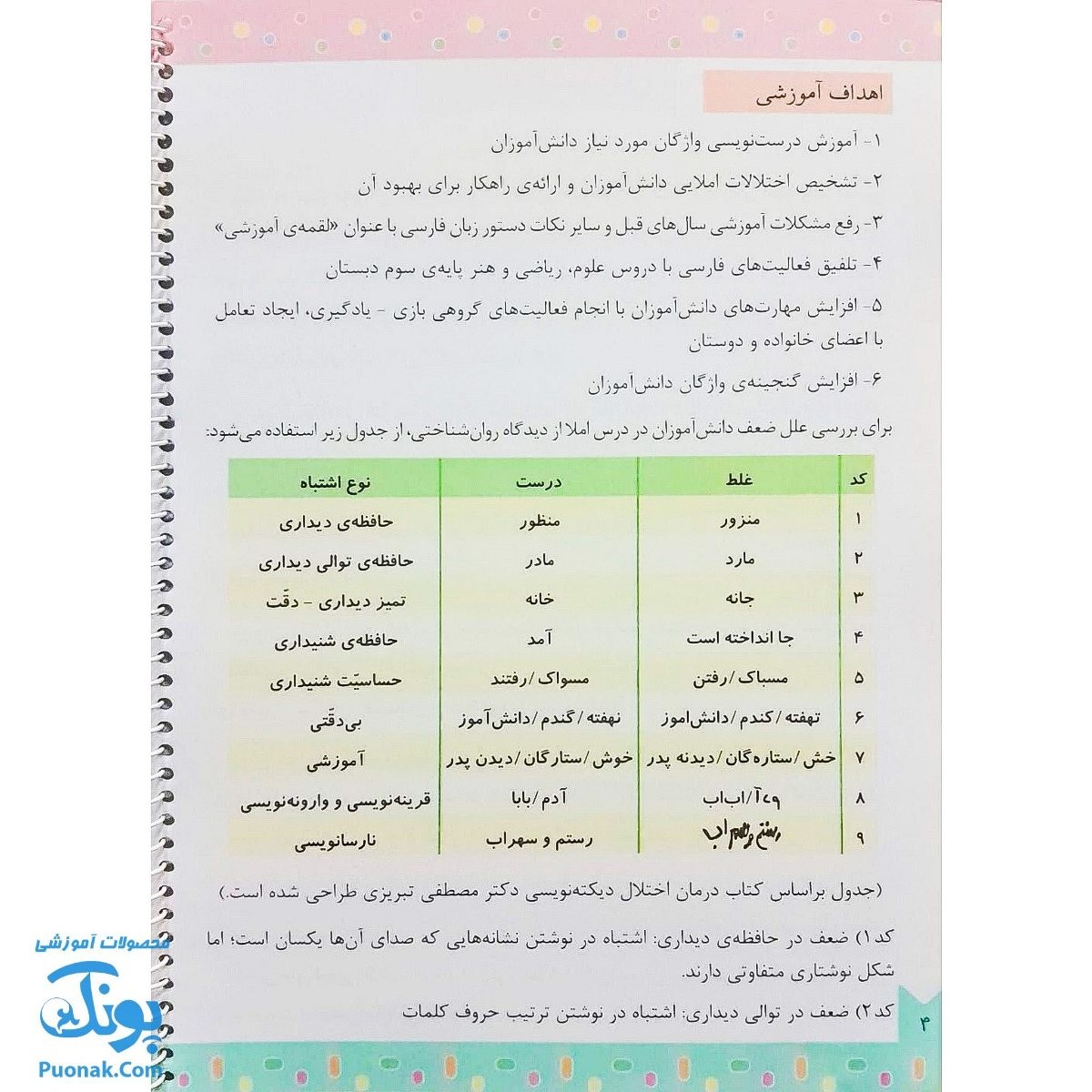 دفتر املا و فارسی سوم دبستان رنگارنگ - نشر حسامی