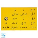 لوح پوستر جدول آموزش شکل صداها و حروف الفبای فارسی ویژه دانش آموز نشر فرای علم