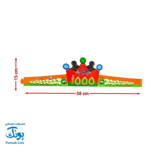 تاج جشن ۱۰۰۰ هزار مبارک مدل کمربندی - سلام