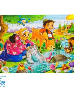پازل طرح آب، پاکیزگی و بهداشت همراه کودکان پشت وایت بردی