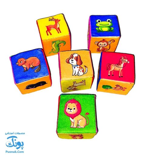 مکعب ابری آموزشی نوزاد کیفی آوای باران (۶ تکه) EDUCATIONAL FIFT BLOK