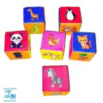 مکعب ابری آموزشی نوزاد کیفی آوای باران (۶ تکه) EDUCATIONAL FIFT BLOK