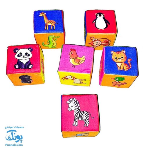 مکعب ابری آموزشی نوزاد کیفی آوای باران (۶ تکه) EDUCATIONAL FIFT BLOK
