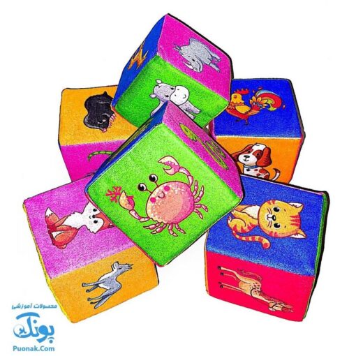 مکعب ابری آموزشی نوزاد کیفی آوای باران (۶ تکه) EDUCATIONAL FIFT BLOK