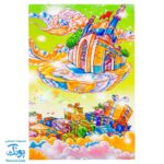 لوح جشن عبادت سه بعدی طرح نماز آسمانی (گالینگور کد ۷۶ سایز ۲۵ در ۱۷)