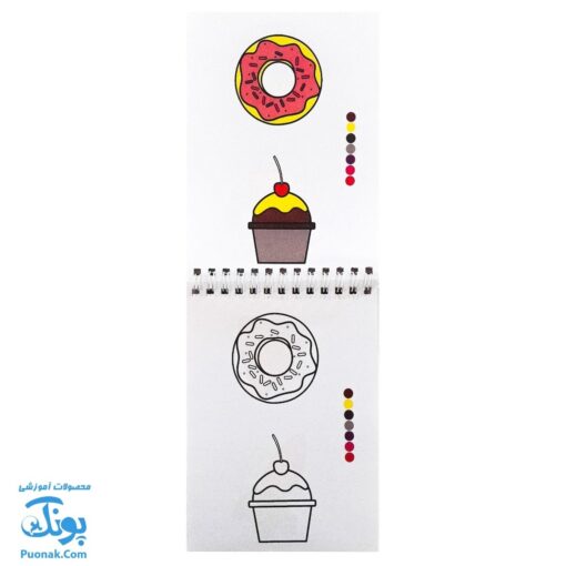 دفترچه رنگ آمیزی ساده فانتزی سیمی مدل فرمانیه (رده سنی ۳ تا ۵ سال)