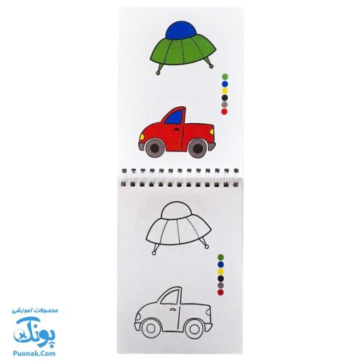 دفترچه رنگ آمیزی ساده فانتزی سیمی مدل فرمانیه (رده سنی ۳ تا ۵ سال)