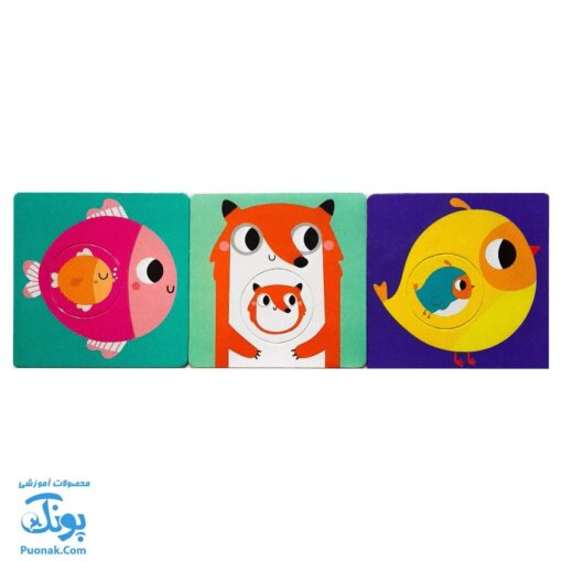 پازل فانتزی مادر و بچه - هشت پازل در یک بسته آوای بامداد (MOM & BABY Puzzle ویژه نوزاد ۱۸ ماه به بالا)
