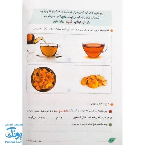 کتاب فصل رویش گزیده ی فصل میوه‌ چینی: کتاب کار تابستان (دوم ابتدایی نسخه برگزیده)