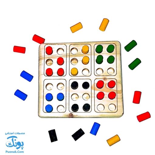 بازی فکری کیدوکو ۶در ۶ چوبی مدل روپک چوبین