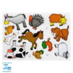جورچین آهنربایی مزرعه حیوانات کتابی مدل آوای باران