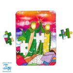 پازل مذهبی عید غدیر (طرح بیعت آسمانی) پشت وایت بردی (بسته ۱۰ عددی)