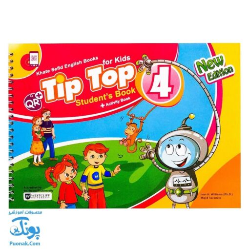 کتاب Tip Top student book ۴ سیمی به همراه کتاب کار و کد QR