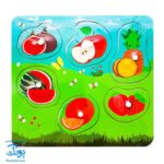 پازل پین دار یک تکه ۶ قطعه مقوایی سخت مدل آوای بامداد