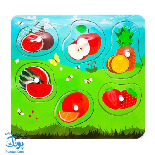 پازل پین دار یک تکه ۶ قطعه مقوایی سخت مدل آوای بامداد