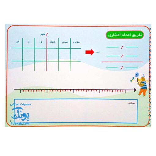کتاب وایت بردی ریاضی پنجم دبستان مدل آوای بامداد | Math Work Book