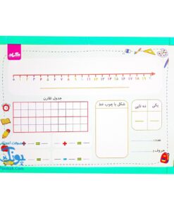 تخته ریاضی یار کلاس اول وایت بردی گراد سایز ۳۵*۲۵ سانتی‌متر | Math Board