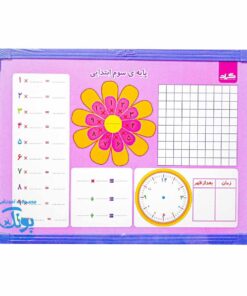 تخته ریاضی یار کلاس سوم وایت بردی گراد سایز ۳۵*۲۵ سانتی‌متر | Math Board