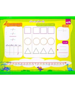 تخته ریاضی یار کلاس چهارم وایت بردی گراد سایز ۳۵*۲۵ سانتی‌متر | Math Board