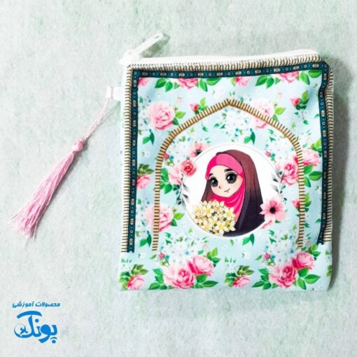 جانماز مخمل دخترانه بزرگ دو تکه