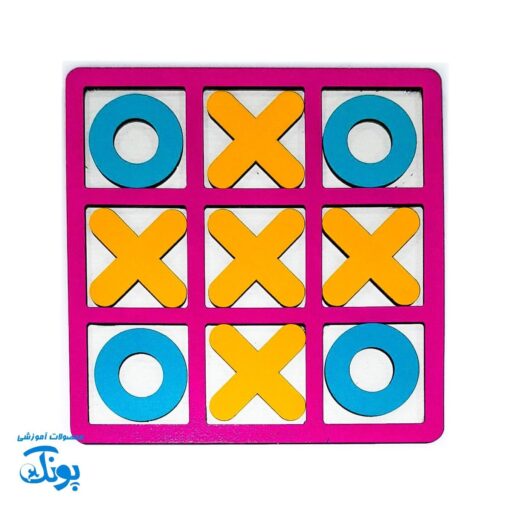 بازی دوز ایکس او چوبی - سایز ۱۰ در ۱۰ سانتیمتر