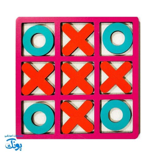 بازی دوز ایکس او چوبی - سایز ۱۰ در ۱۰ سانتیمتر