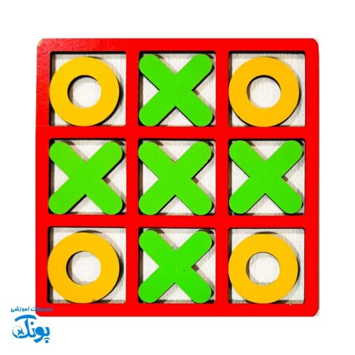 بازی دوز ایکس او چوبی - سایز ۱۰ در ۱۰ سانتیمتر