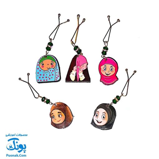 گیره روسری دخترانه چوبی طرح حجاب