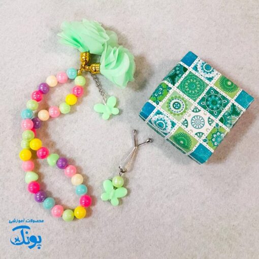 ست تسبیح و گیره روسری پاستیلی (جعبه‌ای) 🌸