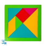 بازی تانگو تنگرام رنگی چوبی - سرگرمی آموزشی و خلاقانه برای دانش آموزان