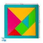 بازی تانگو تنگرام رنگی چوبی - سرگرمی آموزشی و خلاقانه برای دانش آموزان
