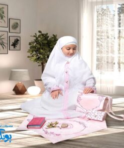 ست جشن تکلیف صورتی گلدار نگین کاری شده - مدل پرنسسی