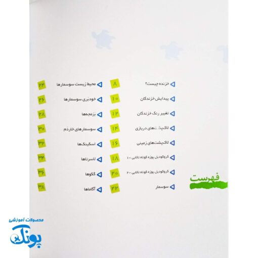 کتاب دانستنی های جانوران ایران و جهان خزندگان