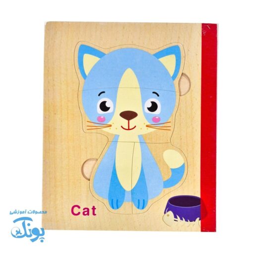 پازل کتابی چوبی حیوانات جنگل؛ سرگرمی آموزشی خلاقانه برای کودکان
